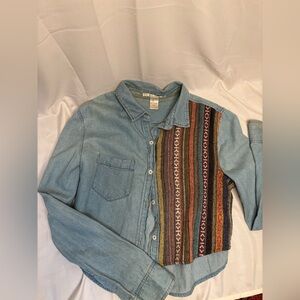 Epson Denim Shirt with Multicolor Pattern